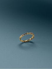 PDPAOLA Nežen pozlačen prstan s cirkoni SAGE Zlato AN01-209 (Obseg 52 mm)