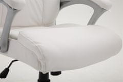 BHM Germany Pisarniški fotelj Texas, umetno usnje, bela barva
