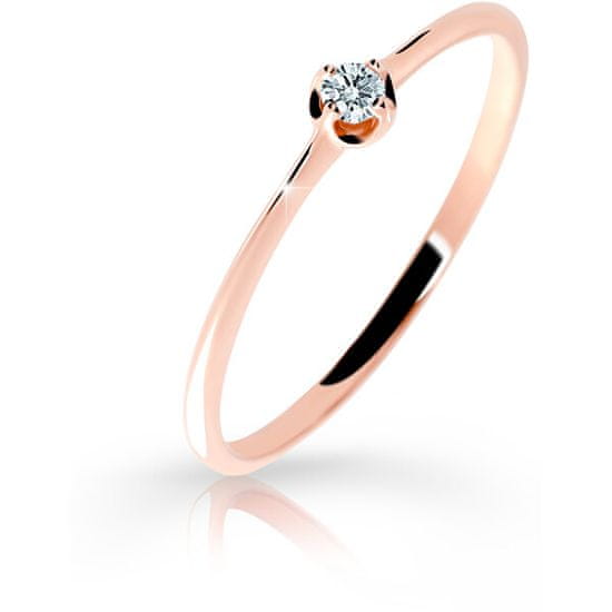 Cutie Diamonds Nežen prstan iz rožnatega zlata z diamantom DZ6729-2931-00-X-4