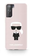 Karl Lagerfeld silikonski ovitekIconic Full Body za Samsung Galaxy S21+ KLHCS21MSLFKPI, roza - Odprta embalaža