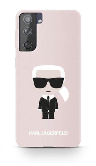 Karl Lagerfeld silikonski ovitekIconic Full Body za Samsung Galaxy S21+ KLHCS21MSLFKPI, roza - odprta embalaža