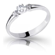 Cutie Diamonds Eleganten zaročni prstan iz belega zlata z diamanti DZ6866-2105-00-X-2 (Obseg 52 mm)