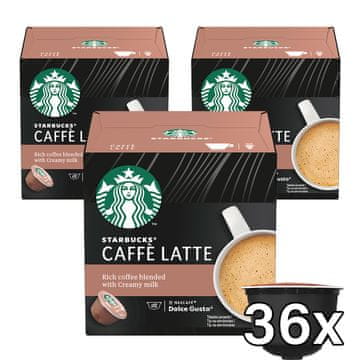 Starbucks Caffe Latte by NESCAFE Dolce Gusto kavne kapsule, 3x12 kapsul