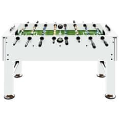Vidaxl Miza za namizni nogomet jeklo 60 kg 140x74,5x87,5 cm bela