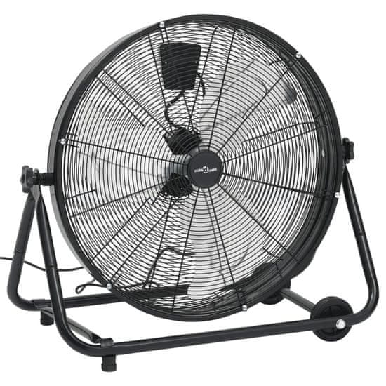 shumee Industrijski bobnasti ventilator 60 cm 180 W črn