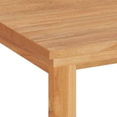 Vidaxl Pisalna miza 100x45x75 cm trdna tikovina