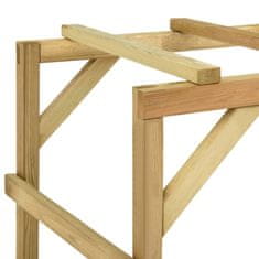 Vidaxl Zunanji ribstol 170x60x170 cm trdna borovina