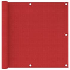 Vidaxl Balkonsko platno rdeče 90x600 cm HDPE