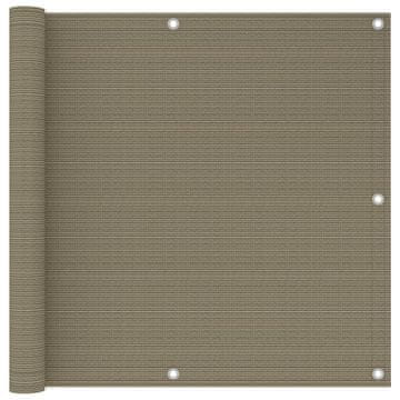 Vidaxl Balkonsko platno taupe 90x300 cm HDPE