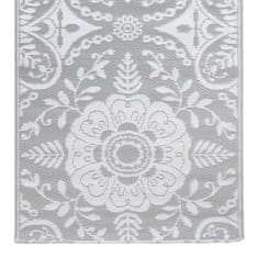 Vidaxl Zunanja preproga svetlo siva 190x290 cm PP