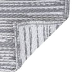 Vidaxl Zunanja preproga ARAKIL siva 120x180 cm PP