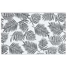 Vidaxl Zunanja preproga bela in črna 160x230 cm PP