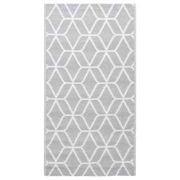 Vidaxl Zunanja preproga ARAKIL siva 160x230 cm PP