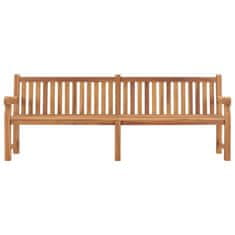 Vidaxl Vrtna klop z blazino 240 cm trdna tikovina