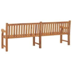 Vidaxl Vrtna klop z blazino 240 cm trdna tikovina