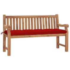 Vidaxl Vrtna klop z blazino 150 cm trdna tikovina