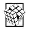 stenska nalepka Rubikova kocka