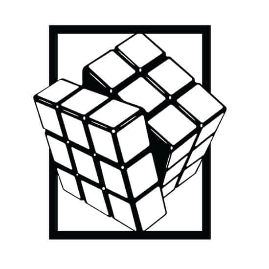 Megaprint stenska nalepka Rubikova kocka