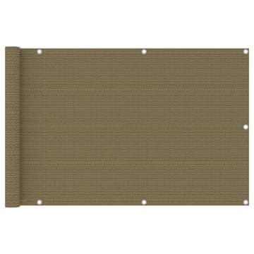 Vidaxl Balkonsko platno taupe 90x600 cm HDPE