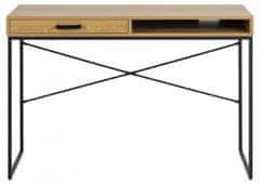 Design Scandinavia Delovna miza Seaford, 110 cm, MDF, naravna