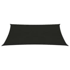 Vidaxl Senčno jadro 160 g/m2 črno 3x4,5 m HDPE
