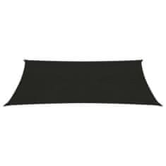 Vidaxl Senčno jadro 160 g/m2 črno 2,5x4,5 m HDPE