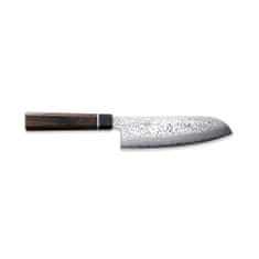 Suncraft Senzo Black Damascus Santoku večnamenski japonski kuhinjski nož 165mm