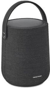 sodobni brezžični zvočnik harman kardon citation 200 bluetooth tehnologija ipx4 ovitek google home prostoročno glasovno upravljanje odličen zvok efektivna moč 50 w kvadratna tkanina vodoodporna 8 ur 
