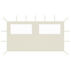 Greatstore 3070421 Gazebo Sidewall with Windows 4x2 m Cream (315310)