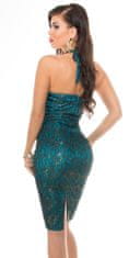 Amiatex Ženska obleka 76134, turkiz, S