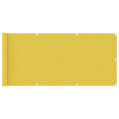 Vidaxl Balkonsko platno rumeno 75x500 cm HDPE