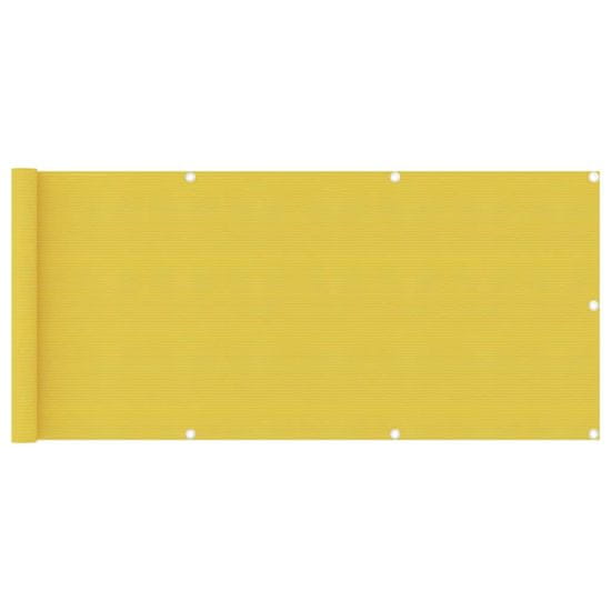 Vidaxl Balkonsko platno rumeno 75x500 cm HDPE