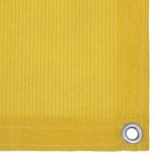 Vidaxl Balkonsko platno rumeno 75x500 cm HDPE