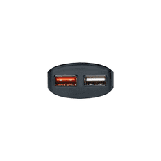 MaxTrack Polnilec 1x USB 1x QC 3.0 MQ1 črn 