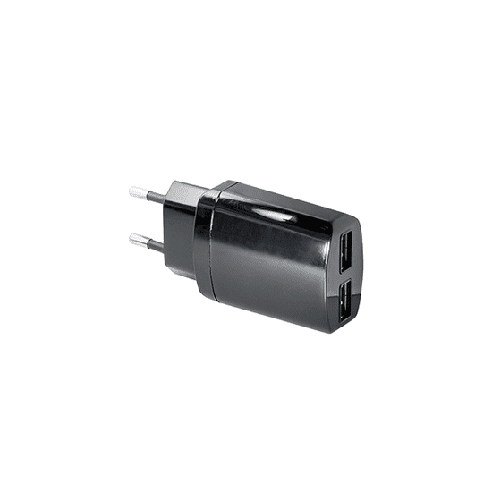 MaxTrack Polnilec 1x USB 1x QC 3.0 MQ1 črn