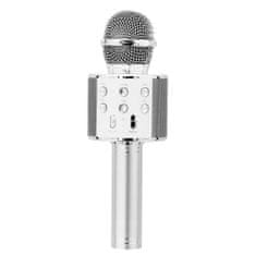 MG Bluetooth Karaoke mikrofon z zvočnikom, srebro