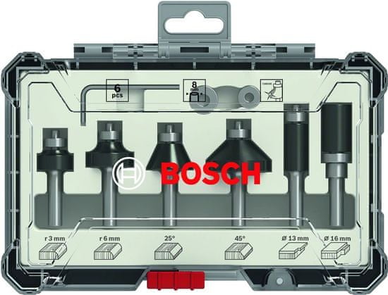 Bosch Komplet rezkarjev za obrezovanje in izkopavanje z vretenom 8 mm, 6 kosov (2607017469)