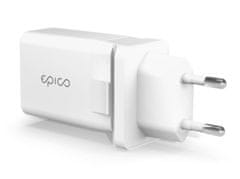 EPICO polnilnik 20W PD Charger with Changeable Plug (EU, UK), beli 9915101100108