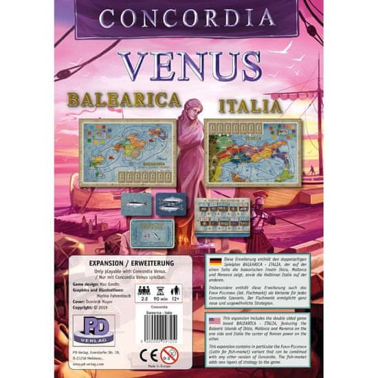 PDV družabna igra Concordia Venus, razširitev Balearica-Italia angleška izdaja