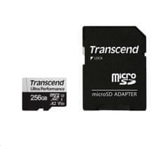 Transcend Micro SDXC spominska kartica, 256 GB, 340S, 160/125 MB, C10, A2, V30, U3 + SD adapter