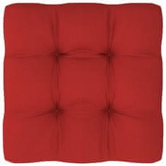 Vidaxl Blazina za kavč iz palet rdeča 70x70x12 cm