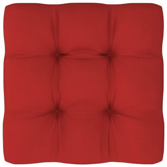 Vidaxl Blazina za kavč iz palet rdeča 70x70x12 cm