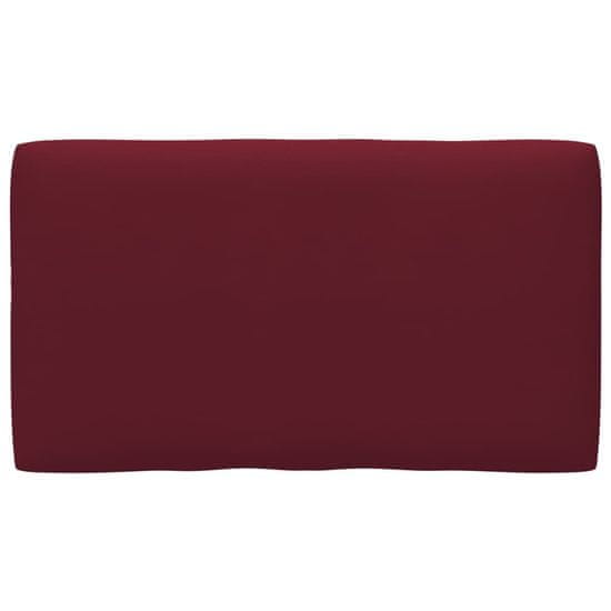 Vidaxl Blazina za kavč iz palet vinsko rdeča 70x40x12 cm