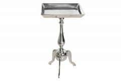 KINGHOME INVICTA JARDIN SQUARE srebrna mizica - aluminij