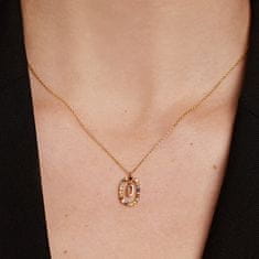 PDPAOLA Čudovita pozlačena ogrlica s črko "O" ČRKE CO01-274-U (verižica, obesek)