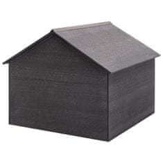 Vidaxl Garaža za kosilnico siva 80x80x70 cm WPC