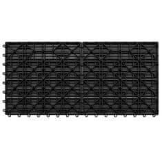 Vidaxl Talne plošče 6 kosov WPC 60x30 cm 1,08 m² črne