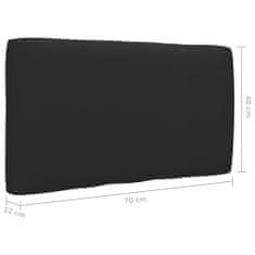 Vidaxl Blazina za kavč iz palet črna 70x40x12 cm