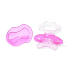 BabyOno Silikonski dude brez BPA s pokrovom roza 3m+
