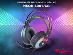 Genesis Neon 600 RGB gaming slušalke z mikrofonom